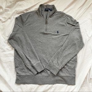Men’s Polo by Ralph Lauren 1/4 Zip Gray Sweatshirt